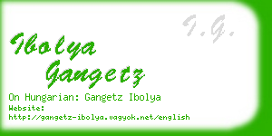 ibolya gangetz business card